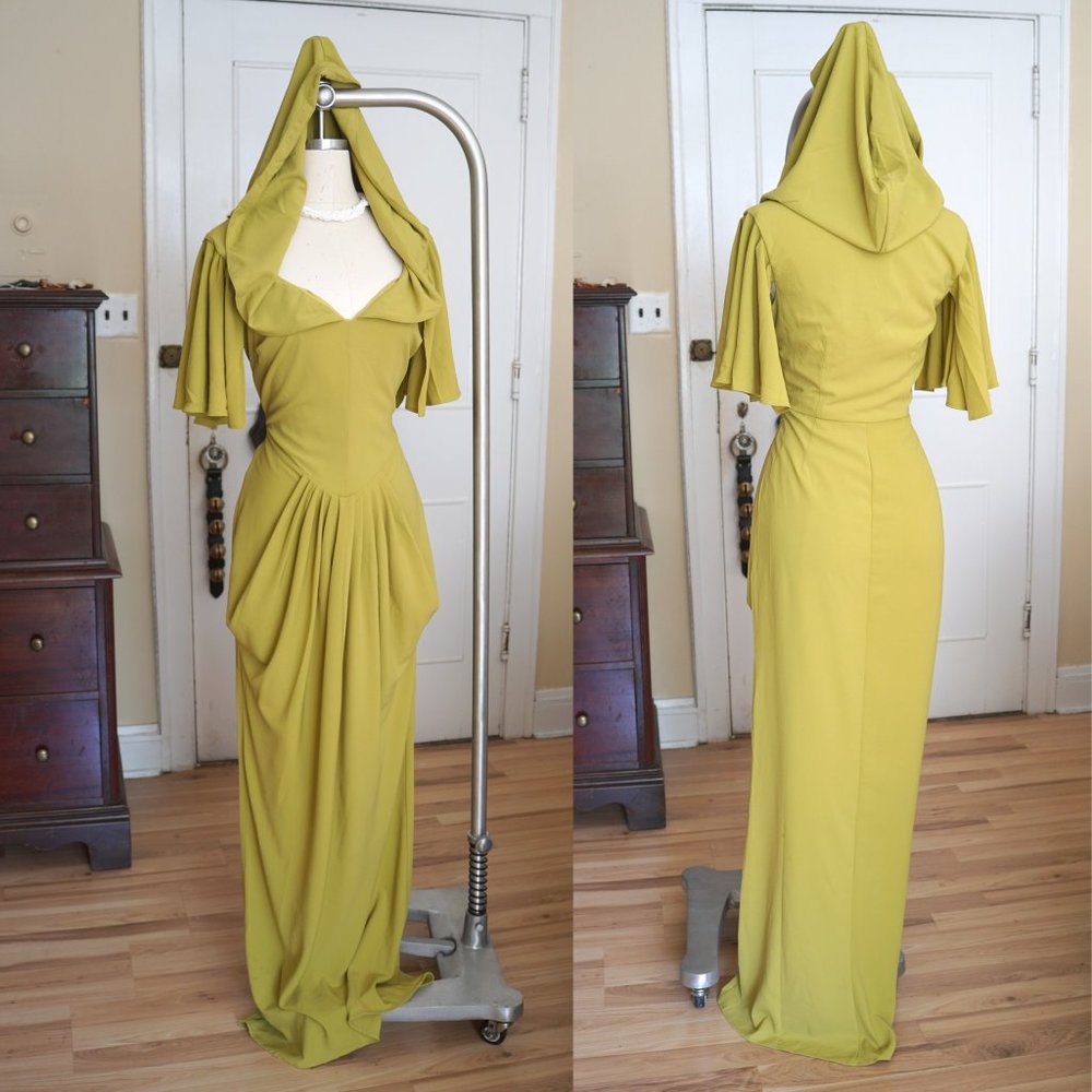 Micheline Pitt For Unique Vintage Zhora Chartreuse